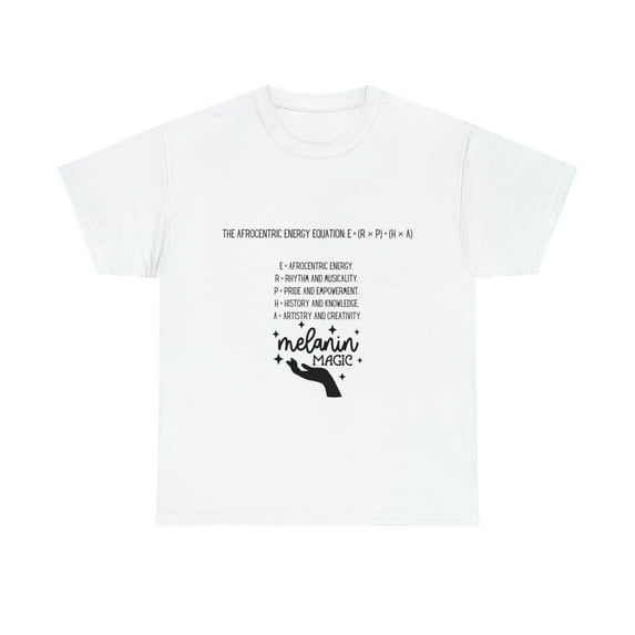 Afrocentric Melanin Equation Womens Graphic Tee Grafitti Loose Fit TShirt Fashionable Urban Chic Tees available in Multiple Colors