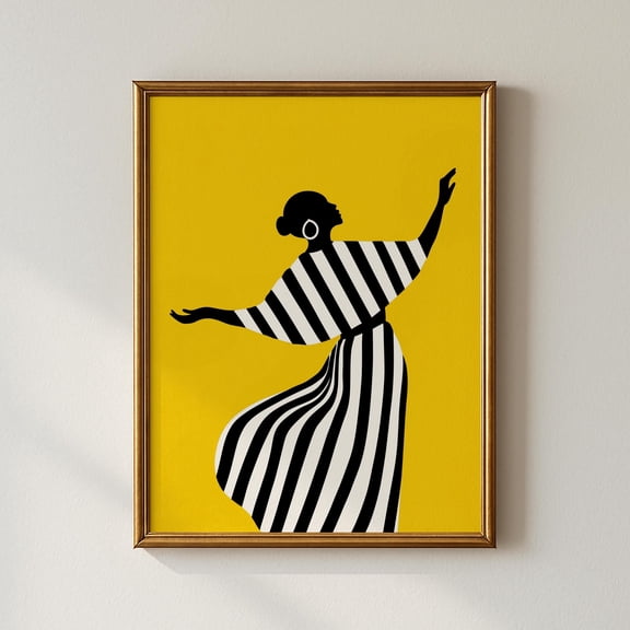 Afrocentric Wall Art Afrohemian Decor Minimalist Black Woman Art Print African American Art