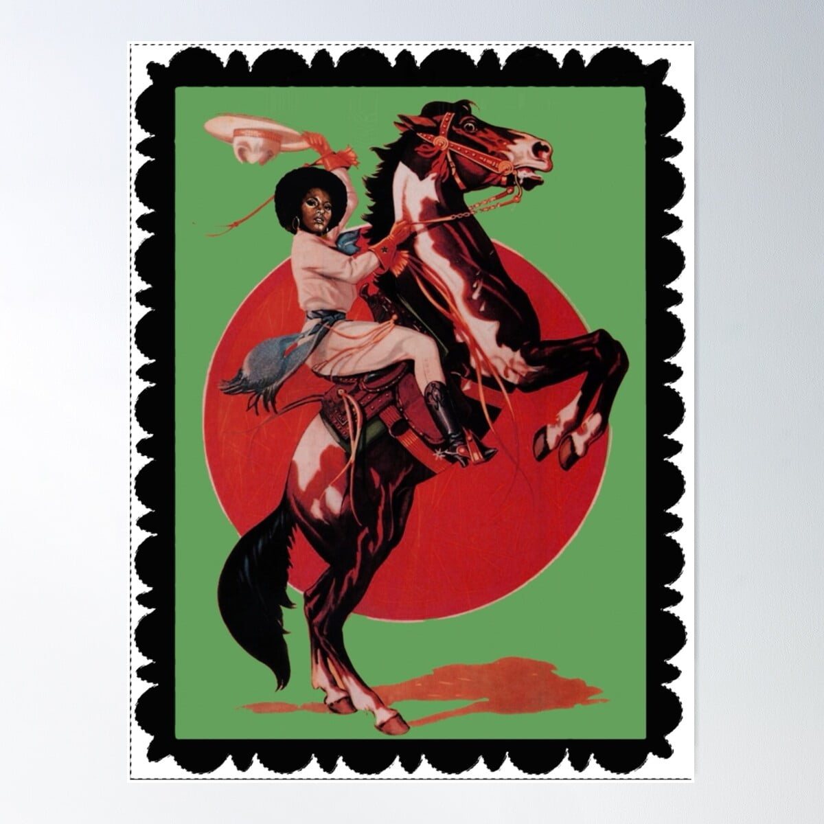 Afrocowgirl Poster Wall Art, Modern Wall Decor For Living Room Bedroom