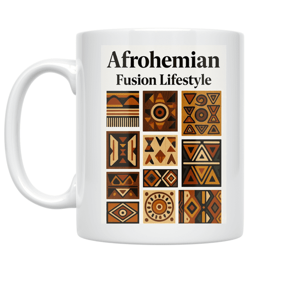 Afrohemian Fusion Lifestyle - Home Decor Enthusiast - 11 oz Ceramic Coffee Mug
