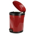 thumbnail image 1 of Afromy Small Bathroom Trash Can with Lid Soft Close, Step Pedal, 1.8 Gallon Garbage Can with Removable Inner Bucket, Red, 1 of 6