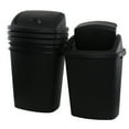 thumbnail image 1 of Afromy Trash Can, 4 Pack 10 Gallon Plastic Garbage Container Bin with Swing Top Lid, Black Waste Basket for Kitchen, Bathroom, Living Room, Office, 1 of 7