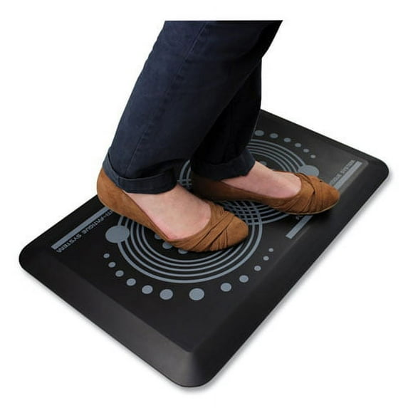 "Afs-Tex 2000 Anti-Fatigue Mat, Rectangle, 16 X 24, Midnight Black | Bundle of 2 Each"