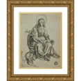 thumbnail image 1 of After Albrecht Dürer 19x24 Gold Ornate Framed and Double Matted Museum Art Print Titled - Madonna with the Monkey, 1 of 4