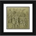 thumbnail image 1 of After Andrea Mantegna 20x20 Black Ornate Framed Double Matted Museum Art Print Titled: Triumphs of Julius Caesar; Canvas No. II (18th Century), 1 of 5