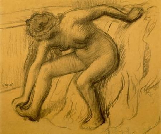After Bath 1892 Canvas Art - Edgar Degas (20 x 24)