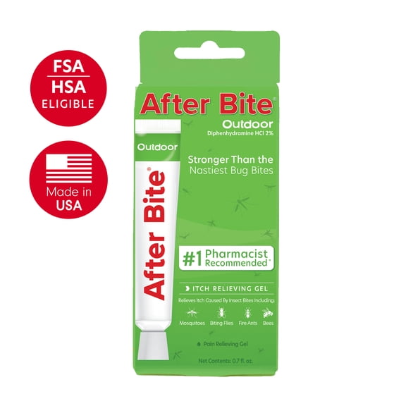 After Bite Outdoor Pain Relieving Gel, Portable Instant Relief, Insect Bite Treatment, 0.7 oz