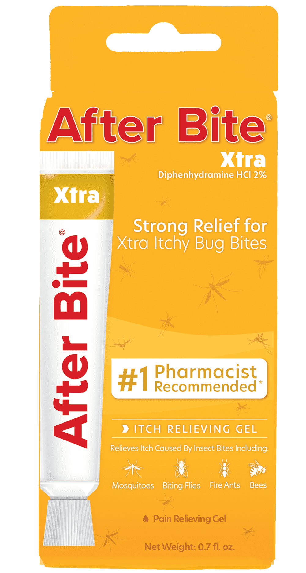 After Bite Xtra Anti-Itch Diphenhydramine HCl 2% Gel, 0.7 oz