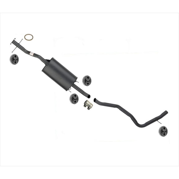 After Cat Muffler Exhaust Pipe System for Toyota for T100 4 Wheel Drive 3.4L 95-98
