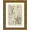thumbnail image 1 of After Ciro Ferri 14x18 Gold Ornate Wood Frame and Double Matted Museum Art Print Titled - Circumcision, 1 of 4