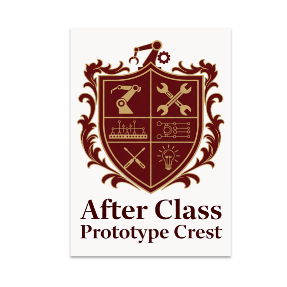 After Class Prototype Crest Robotics Art - Robotics Club Enthusiast - 13x19 Poster Print
