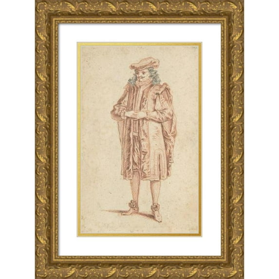 After Claude Gillot 16x24 Gold Ornate Framed and Double Matted Museum Art Print Titled - Crepin's Master