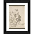 thumbnail image 1 of After Corrado Giaquinto 18x24 Black Ornate Framed Double Matted Museum Art Print Titled: Aeneas and Siblyl (1703-66), 1 of 5