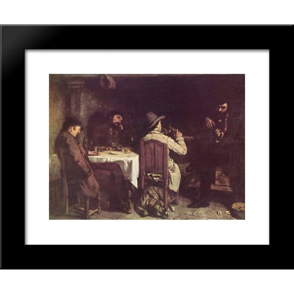 After Dinner at Ornans 20x24 Framed Art Print by Gustave Courbet