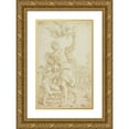 thumbnail image 1 of After Domenico Piola 13x18 Gold Ornate Wood Frame and Double Matted Museum Art Print Titled - Sacrifice of Isaac, 1 of 4