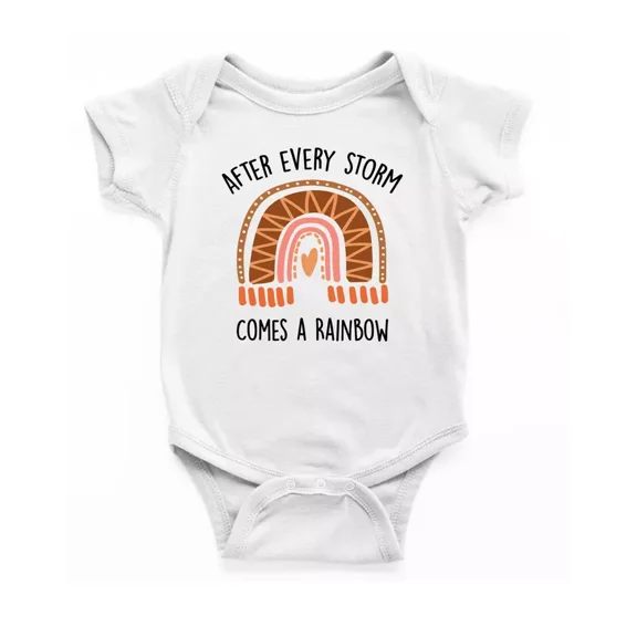 After Every Storm Comes A Rainbow Baby Bodysuit, Cute Rainbow Baby Bodysuit Cute Baby Onesie, BABY BODYSUIT LAT 4424