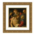thumbnail image 1 of After Giovanni Francesco Caroto 12x13 Gold Ornate Wood Frame and Double Matted Museum Art Print Titled - Mourning of Christ (1800-1900), 1 of 4