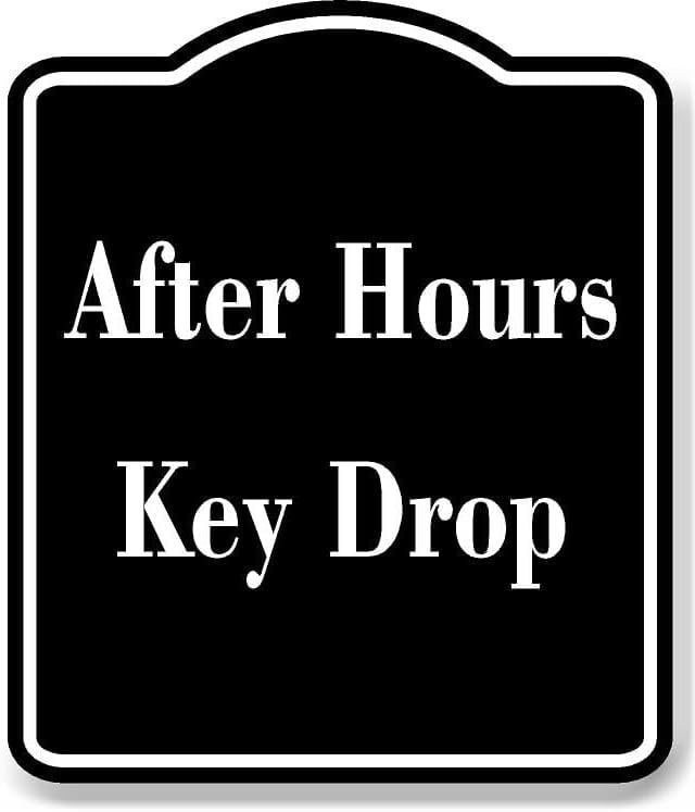 After Hours Key Drop BLACK Aluminum Composite Sign 8.5''x10'' - Walmart.com
