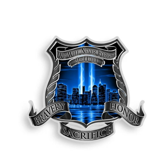 After Math 911 Police Law Enforcement White vinyl Reflective Decal 4In