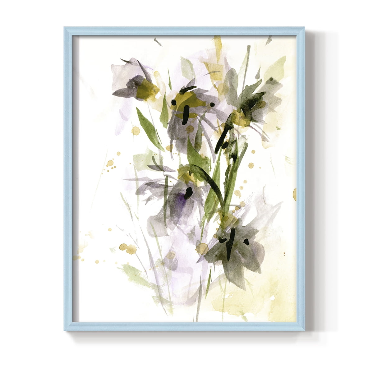 After Rain IV Framed Print in Blue Solid Wood 11 x 14 Framed Print
