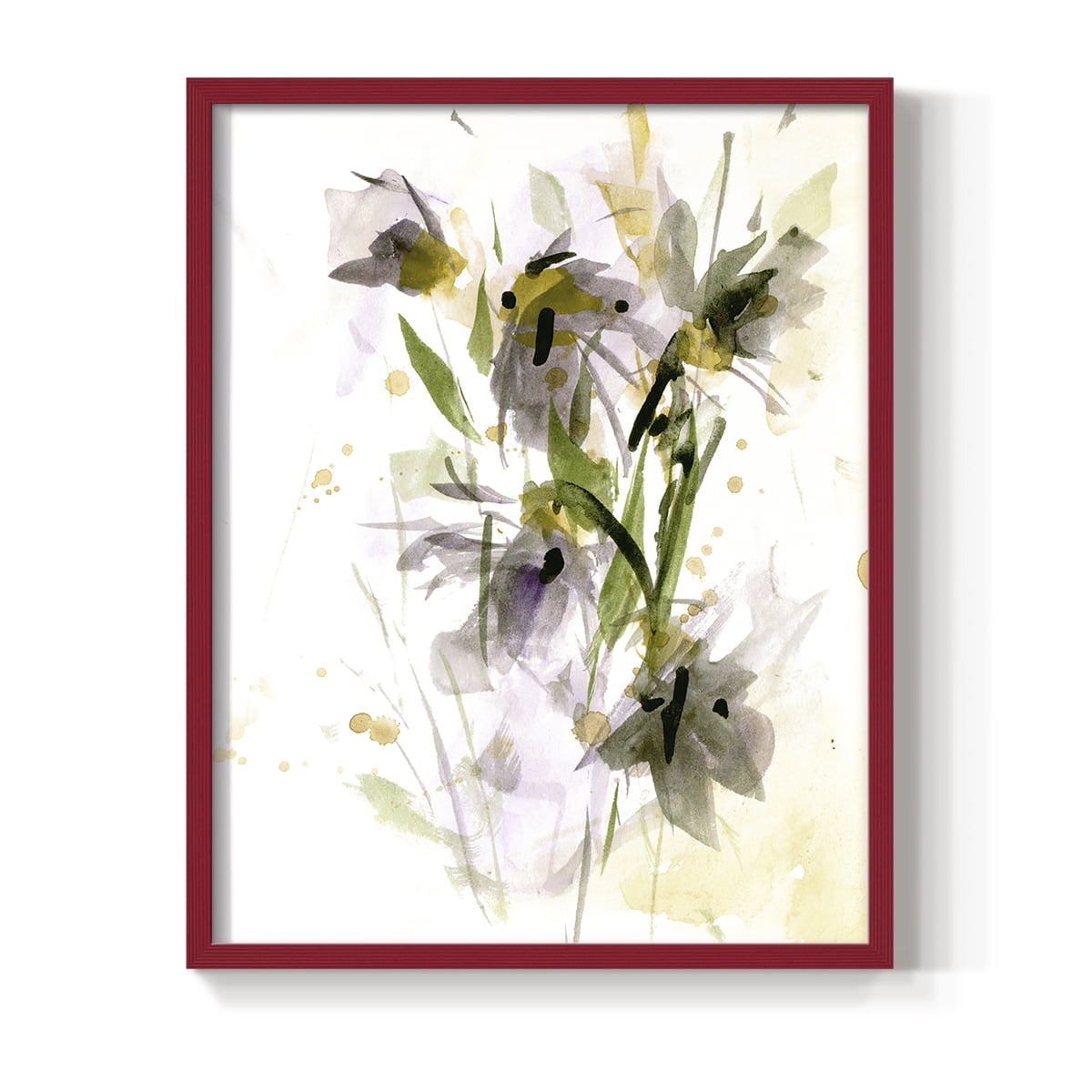 After Rain IV Framed Print in Red Solid Wood 8 x 10 Framed Print