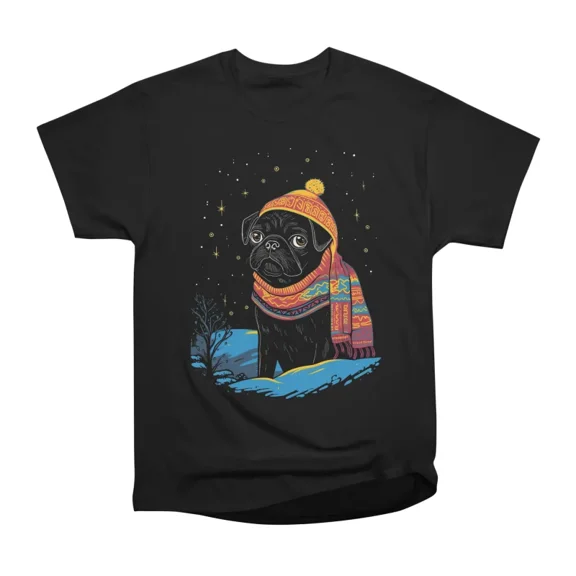 After Ski Pug T-Shirt Tee Gift For Him Merch For Her Apparel For Friend