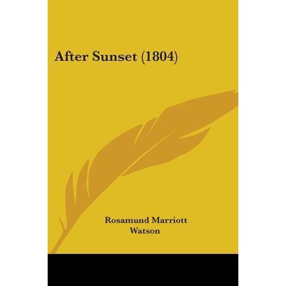 After Sunset (1804) Paperback