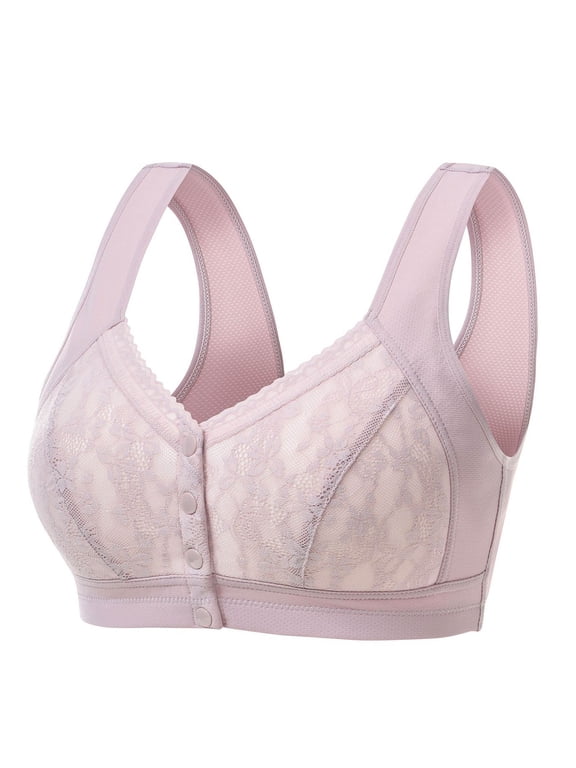After Surgery Bra Front Snap Button Closure Post Surgery PO Bra Mesh Breathable Lightweight Everyday 18 Hour Bras