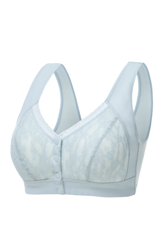 After Surgery Bra Front Snap Button Closure Post Surgery PO Bra Mesh Breathable Lightweight Everyday 18 Hour Bras