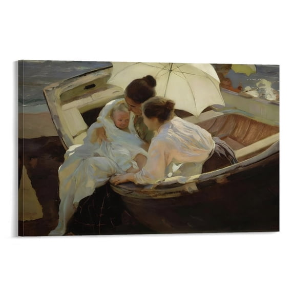 After The Bath Joaquín Sorolla Poster Print Photo Art Painting Canvas Poster Home Decorative Bedroom Modern Decor Posters Gifts 16x24inch(40x60cm)