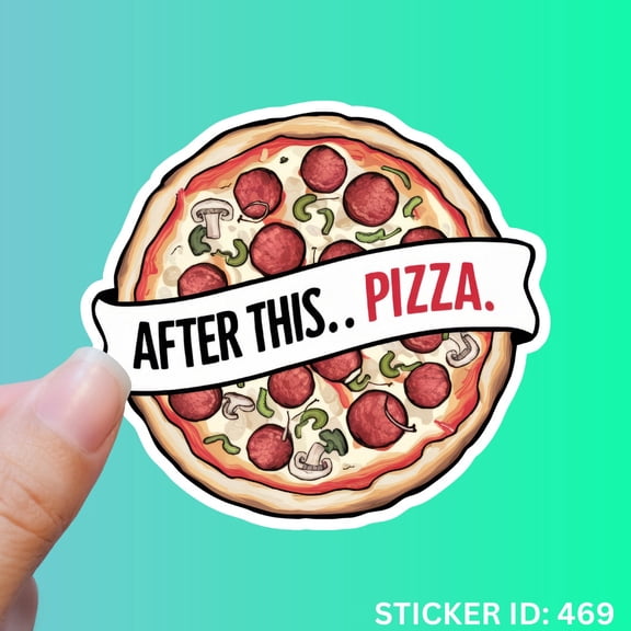 After This Food Silly Adorable Smiley Pie Sticker
