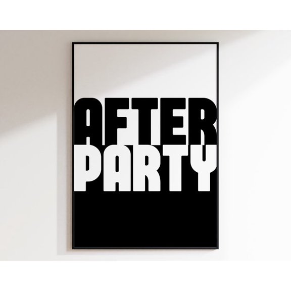 After Typographic Wall Art Print, Unframed Paper Poster 8x10in