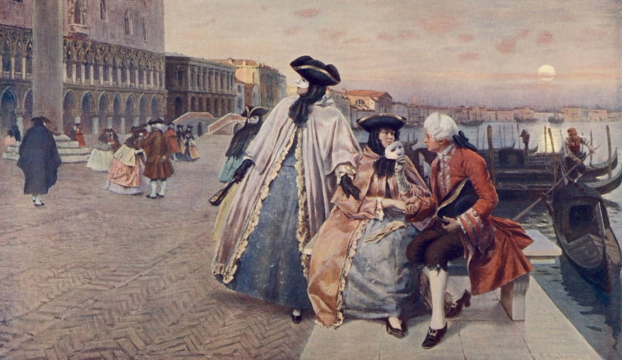 After the Ball Venice Canvas Art - Franz Ruben (18 x 24)