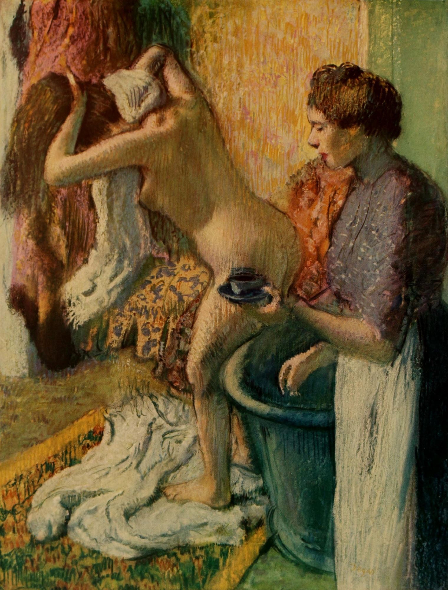 After the Bath 2 Canvas Art - Edgar Degas (18 x 24)