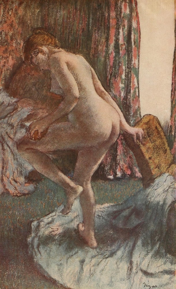 After the Bath 3 Canvas Art - Edgar Degas (24 x 36)