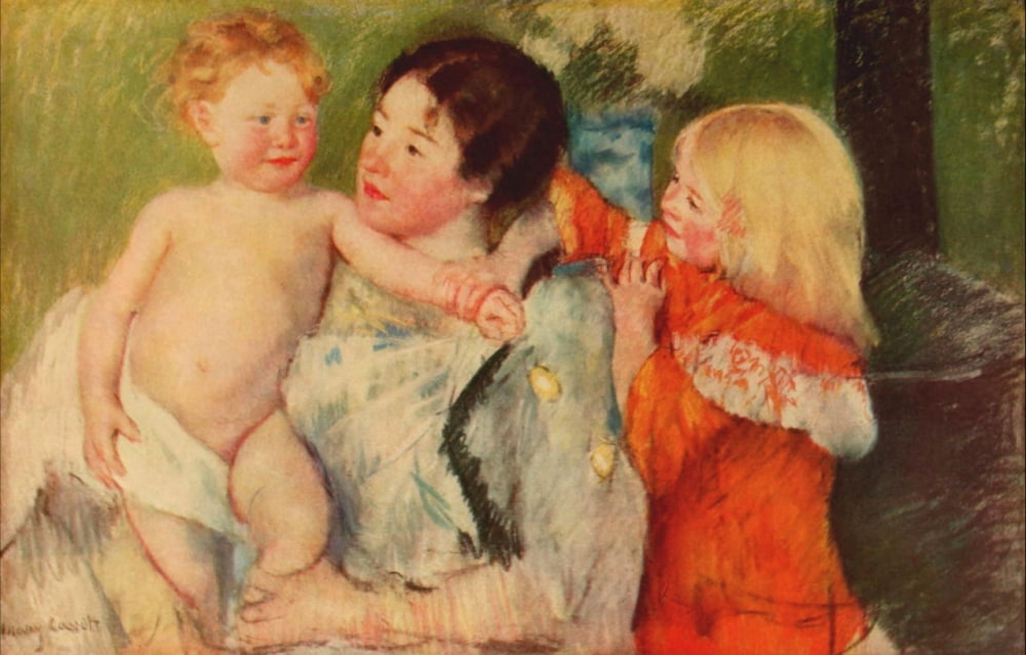 After the Bath Canvas Art - Mary Cassatt (18 x 24)
