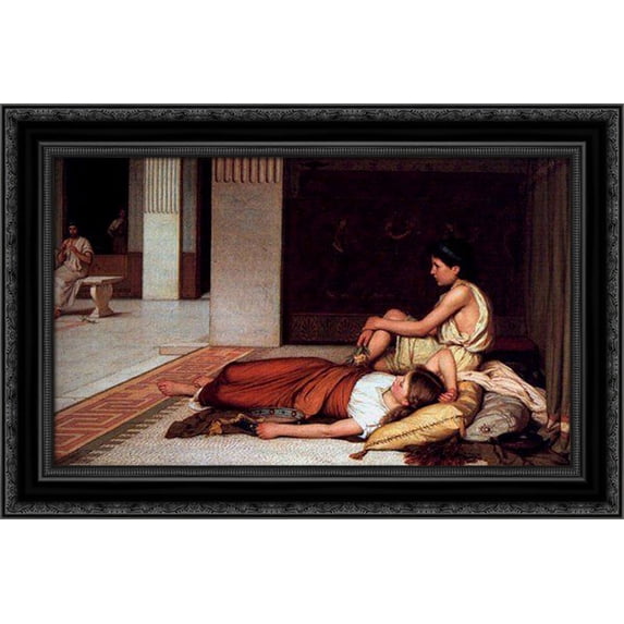 After the Dance 24x18 Black Ornate Wood Framed Canvas Art by Waterhouse, John William