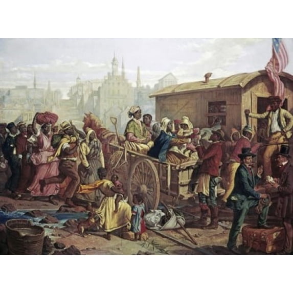 After the Sale: Market Scene in Richmond, Virginia, Eyre Crowe (1824-1910 British) Poster Print (18 x 24)
