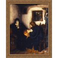 thumbnail image 1 of After the memorial service 28x34 Large Gold Ornate Wood Framed Canvas Art by Nikolaos Gyzis, 1 of 2