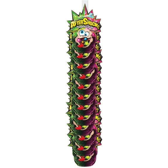 (Price/Case)Aftershocks 37940 Aftershocks Popping Candy 1.06 oz. Mixed Peg Bag Clip Strip