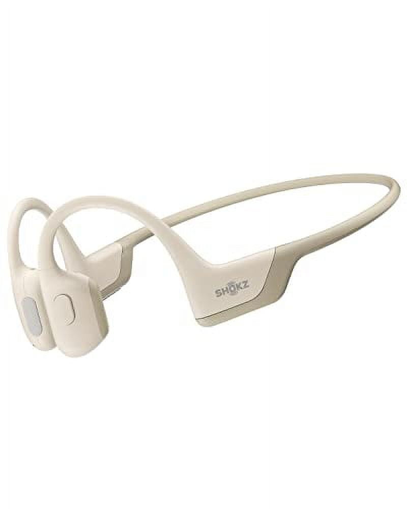 AfterShokz OpenRun Pro - Headphones with mic - open ear - behind-the-neck  mount - Bluetooth - wireless - beige 