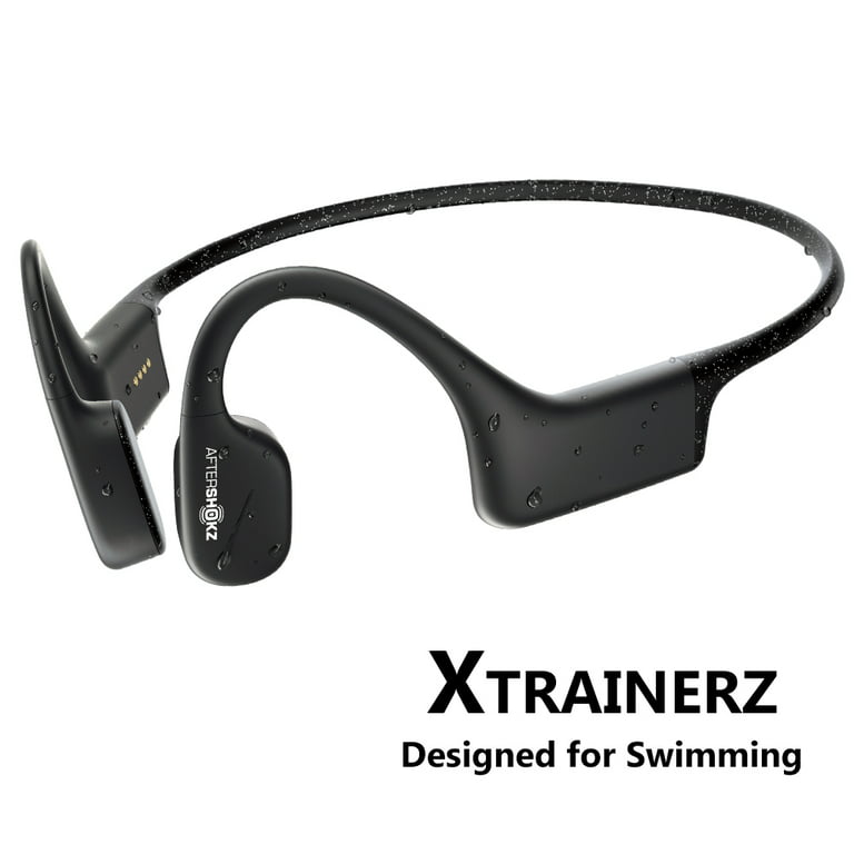 AfterShokz Xtrainerz Open-Ear Mp3 Swimming Headphones, Black Diamond
