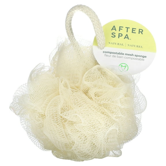 AfterSpa Compostable Mesh Sponge, 1 Sponge