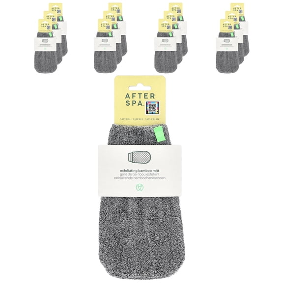AfterSpa Exfoliating Bamboo Mitt, 12 Mitts