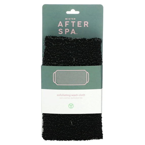AfterSpa Exfoliating Wash Cloth, Black, 1 Wash Cloth