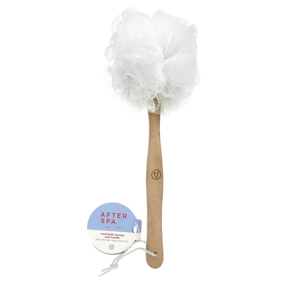 AfterSpa Mesh Bath Sponge with Handle, 1 Sponge