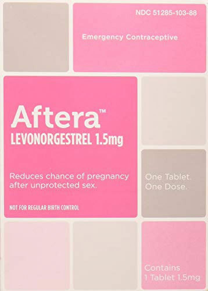 Aftera Levonogrestrel 1.5mg. Emergency Contraceptive. Compared to Plan