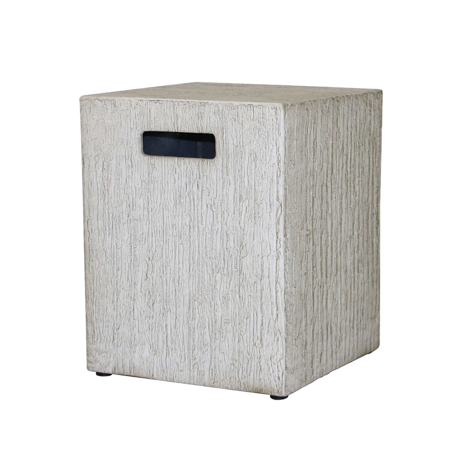 Afterglow 16" Propane Tank Cover Table, Square Tank Container Fits Standard 20 lb Cylinder Bottle Storage Box Hideaway Table, Gas Tank Holder for Outdoor Gas Fire Pits, Gray