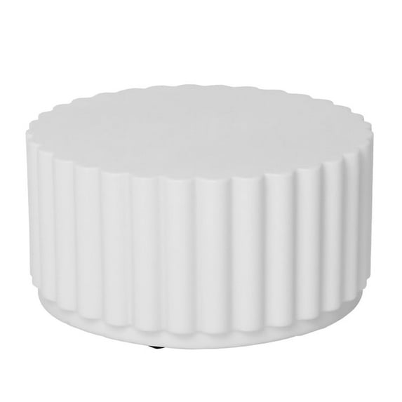 Afterglow Round Petal Shape Decorative Table, White, for outdoor and indoor use