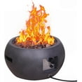 thumbnail image 1 of Afterglow TerraFab 22" Round 40,000 Btu Propane Fire Pit for Outdoor Patio Garden Backyard Decking Décor, Weather Resistant Cover and Lava Rocks Included, CSA Certificated, Dark Grey, 1 of 8